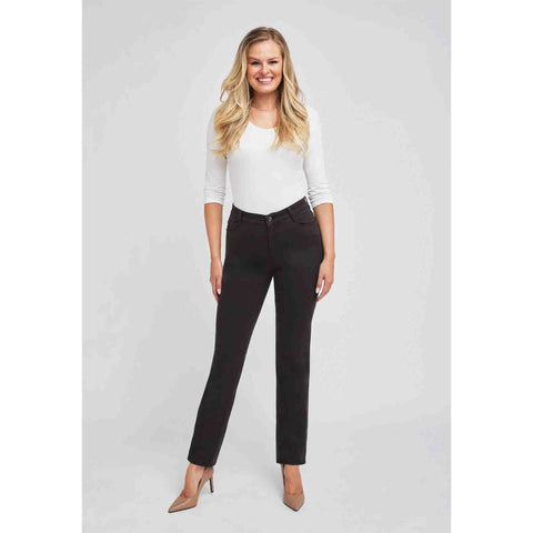 Wonderjeans WT Semi Skinny Donkerbruin, tall jeans voor lange dames, gedragen door model