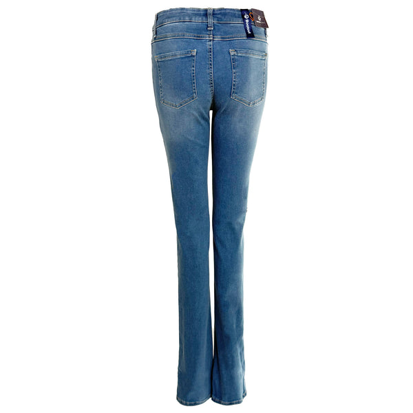 Wonderjeans WB Bootcut Auth Bleach, jeans in tall met lange benen, achteraanzicht