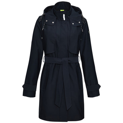 Regenjas trench lange vrouwen Manisa Navy Tall – Longlady Fashion