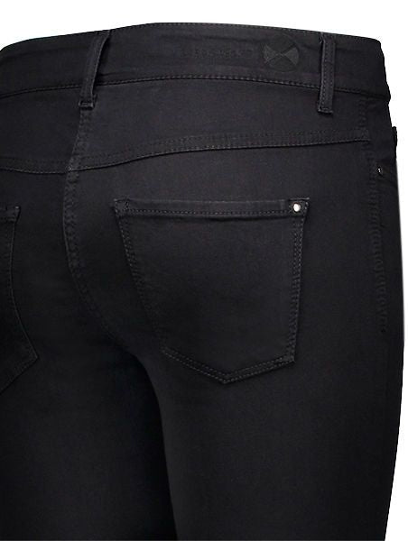 Mac Jeans Dream Skinny Black, lange dames jeans, zijaanzicht