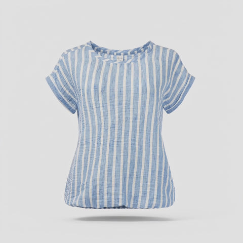 NED Shirt Brisia Linnen streep | Tall