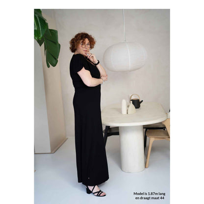mode lange vrouw longlady jurk editha