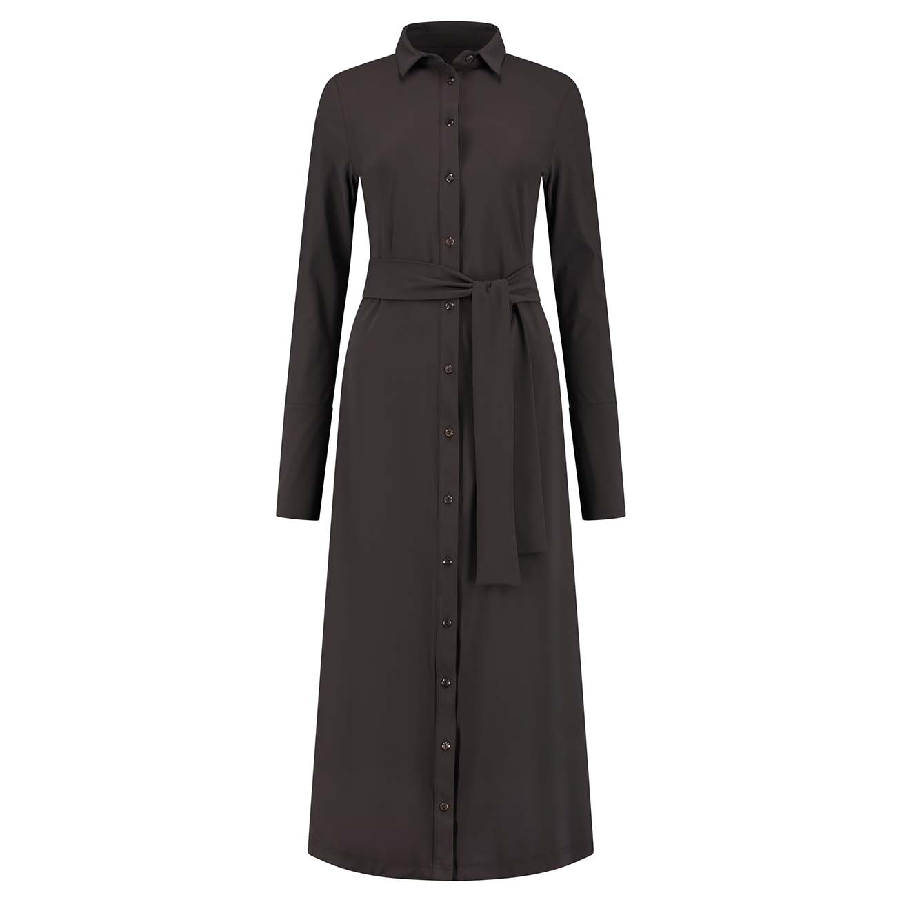 fashion tall woman longlady z dress button through travel gray brown