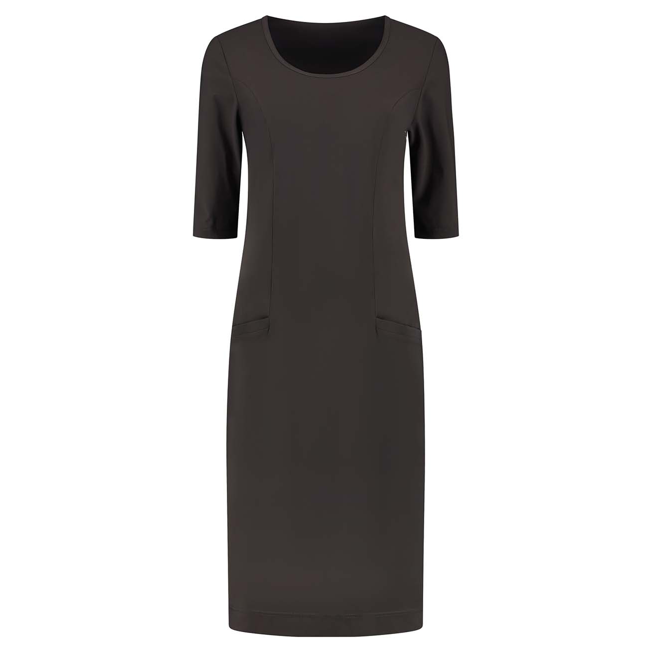 fashion tall woman longlady z dress travel gray brown