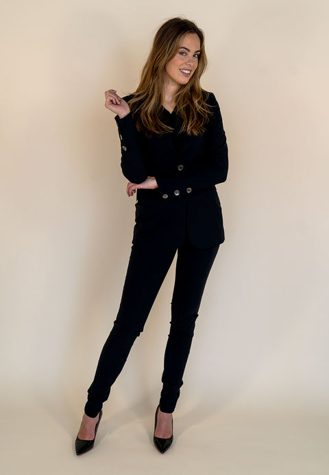 Longlady Z Blazer Travel Strong Zwart, tall kleding voor lange vrouwen