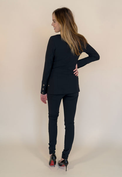kleding lange vrouwen blazer longlady z travel strong zwart