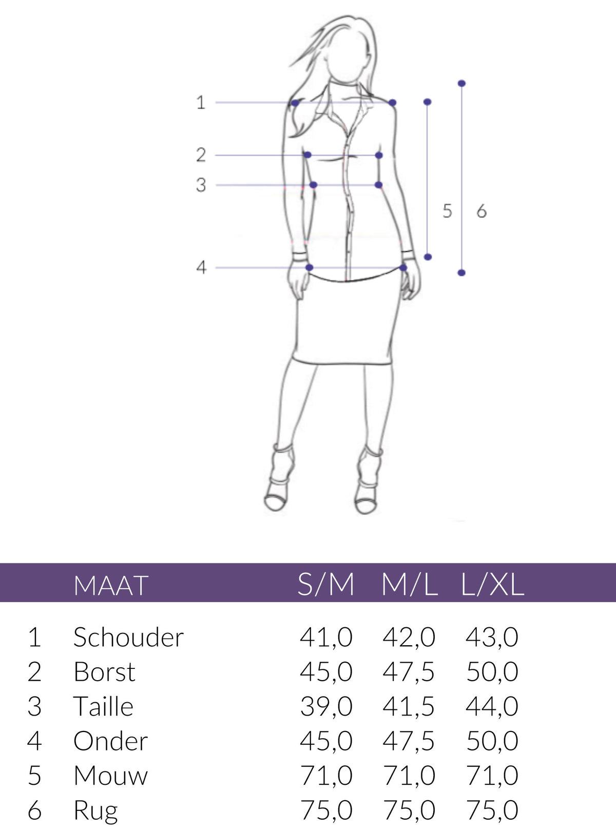 Maattabel Longlady Trui Grena | Tall