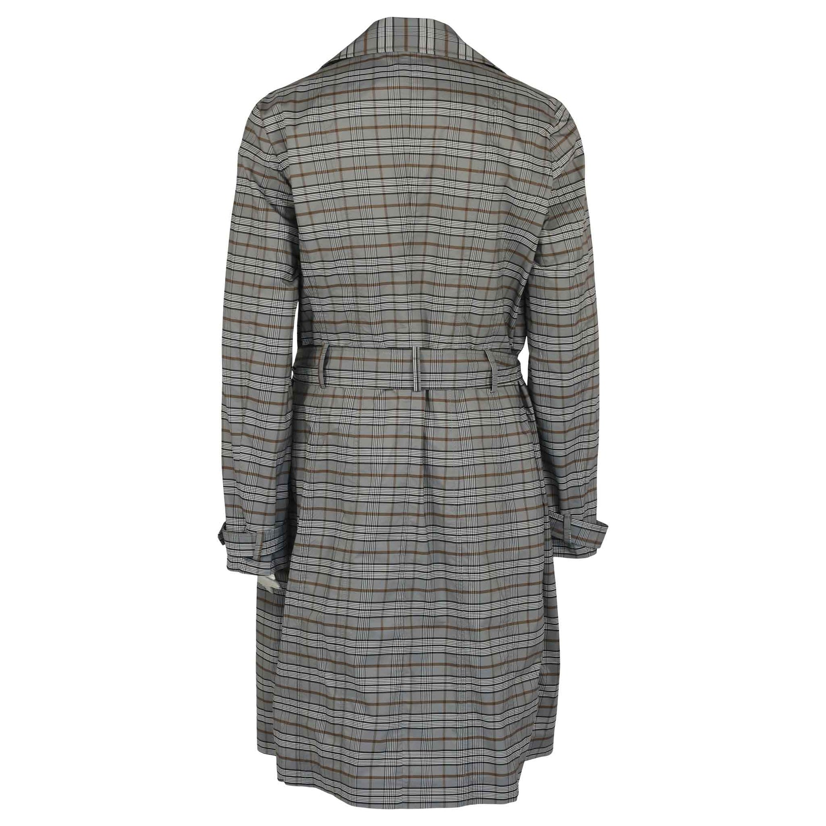 Only-M Trenchcoat Quadretto, tall kleding voor lange dames, achteraanzicht