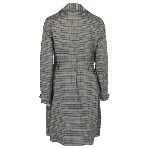 Only-M Trenchcoat Quadretto, tall kleding voor lange dames, achteraanzicht