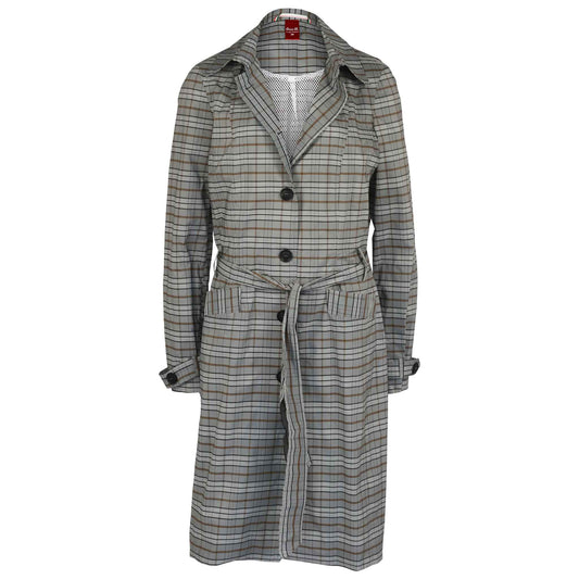 kleding lange vrouwen only m trenchcoat quadretto