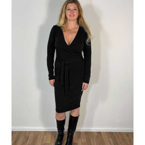Longlady Gebreide Jurk, tall kleding voor lange vrouwen, gedragen door model