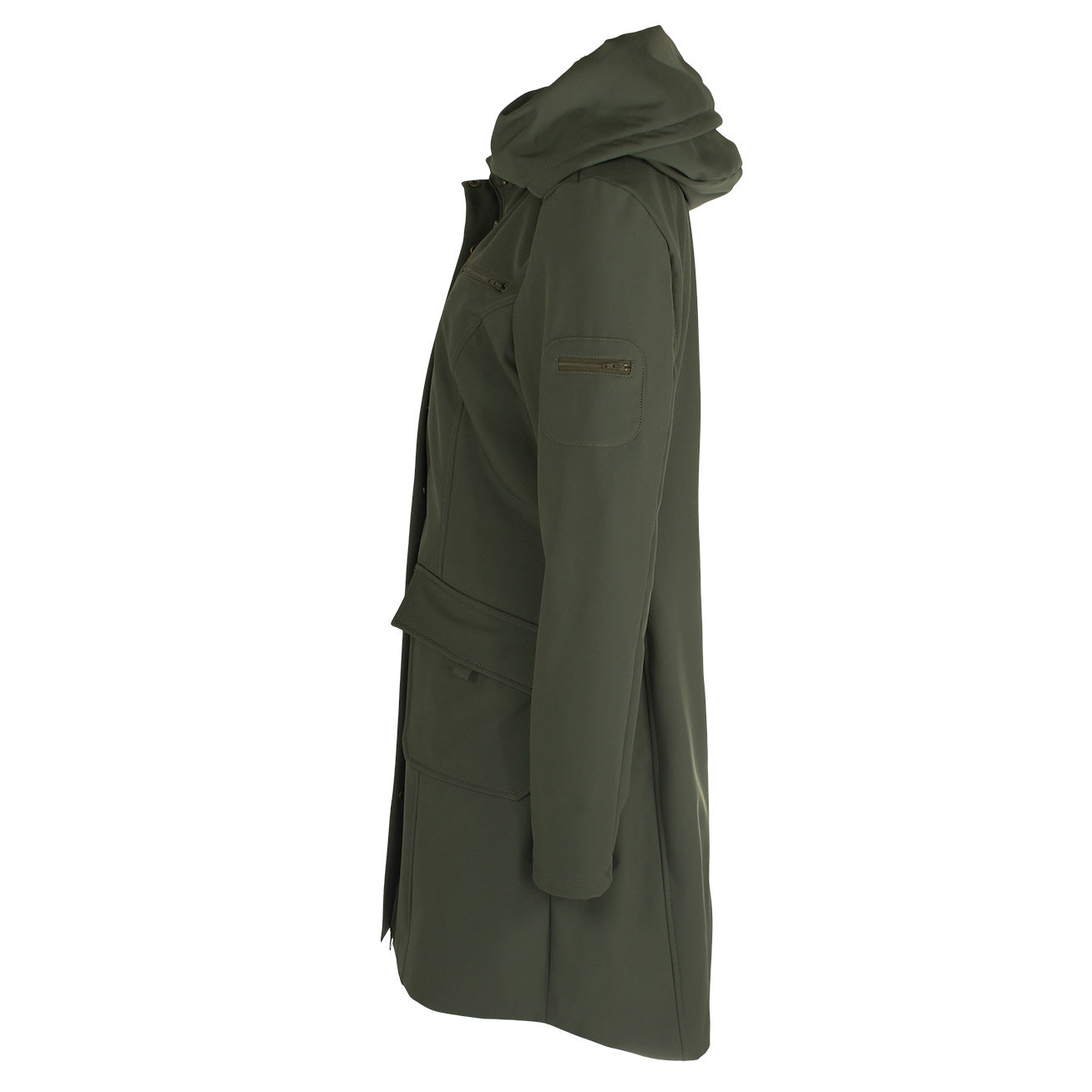 Longlady Softshell Jas Merlin, kleding voor lange vrouwen, zijaanzicht