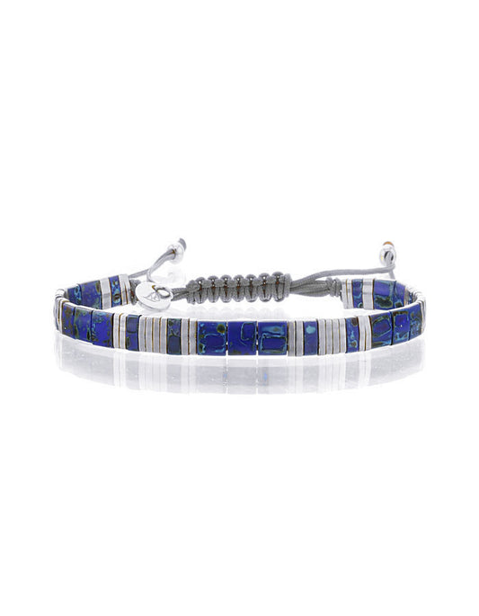 kleding lange vrouwen armbandje miyuki tila himeji lapis silver