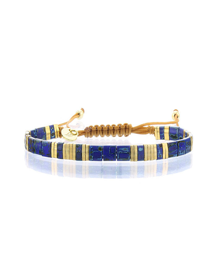 kleding lange vrouwen armbandje miyuki tila himeji lapis