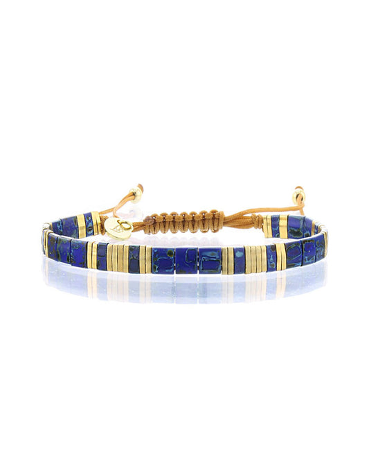 kleding lange vrouwen armbandje miyuki tila himeji lapis