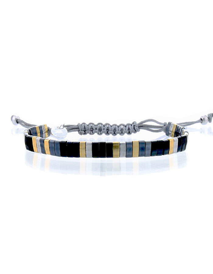 kleding lange vrouwen armbandje miyuki tila kyoto onyx