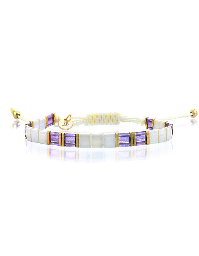 kleding lange vrouwen armbandje miyuki tila tokyo amethyst